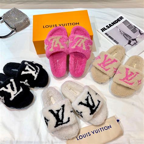 louis vuitton slippers price list|louis vuitton slippers fluffy.